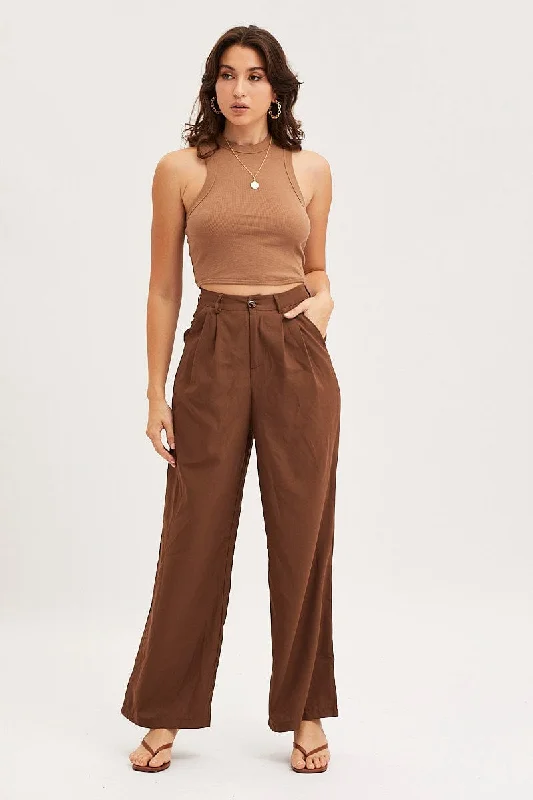 Brown Crop Top