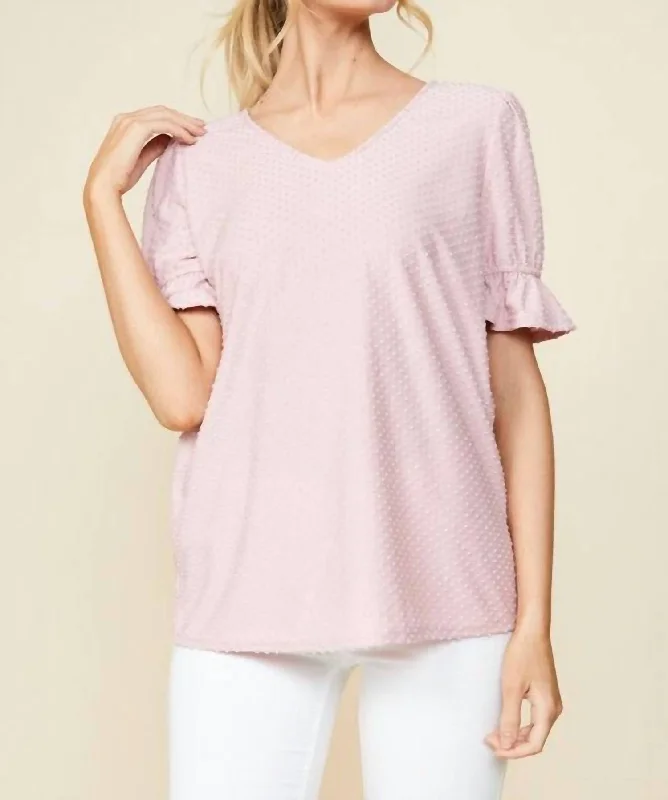 Dottie Flowing Sleeve Tunic In Blush