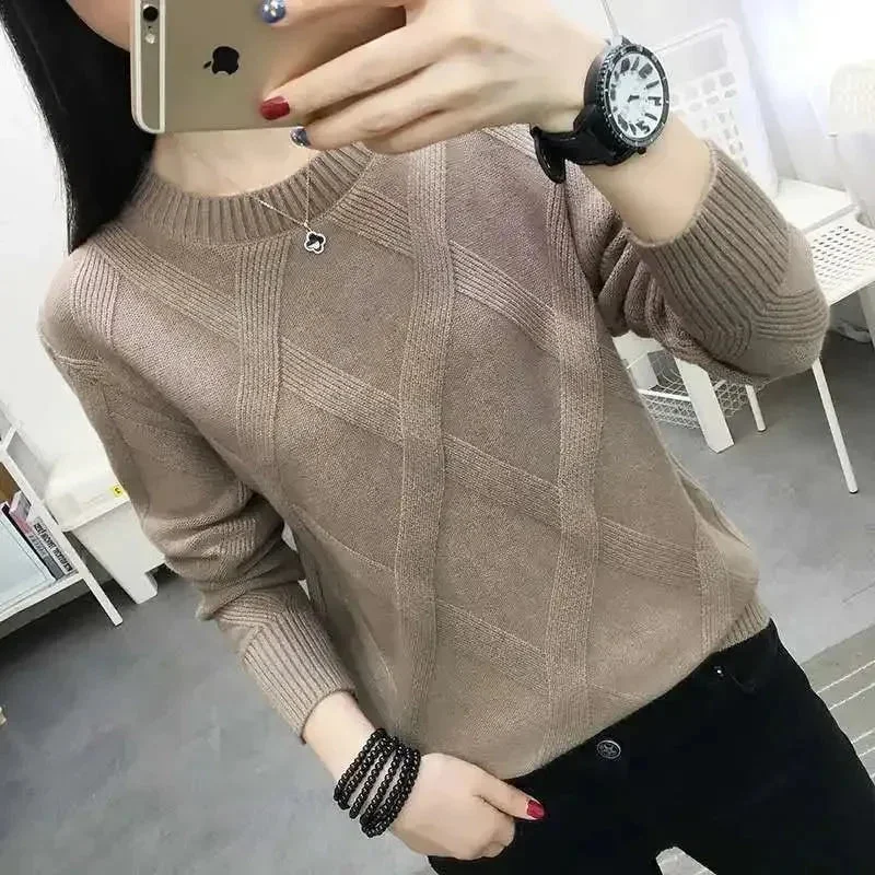 Spring Autumn Sweater Women's Twist Pullover Loose Lazy Bottoming Thick Sweaters