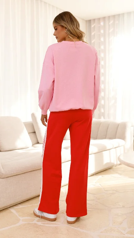 Margarita Club Sweats Set - Pink/Red