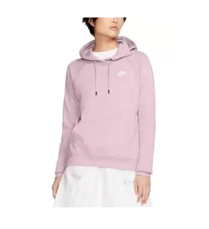 Nike Women's Sportswear Essential Fleece Hoodie, Pink, M, Defective