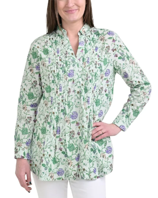 Pomegranate Pintuck Collard Tunic