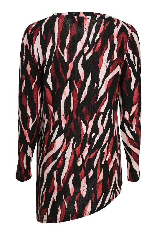 Printed Warm Touch Tunic | PINK BLACK ABSTRACT | 7904ZR