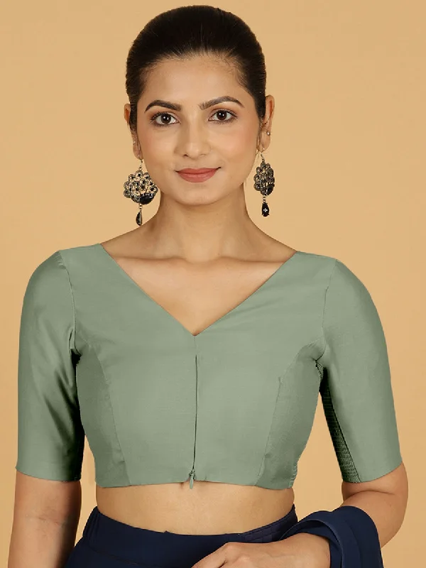 Vedika x Rozaana |  Saree Blouse in Mint Green