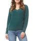 Snow Patrol - Long Sleeve Ribbed V Neck Popcorn Yarn Pullover Sweater