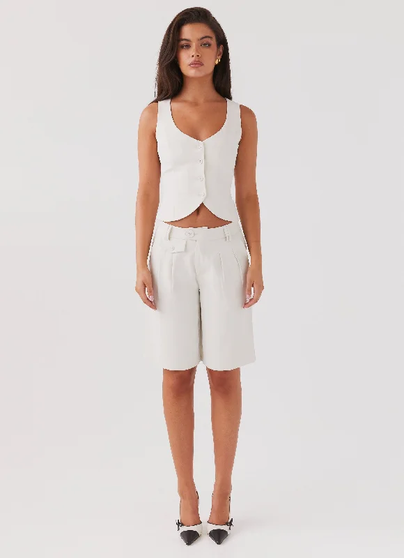 Tammy Suiting Vest - Ivory