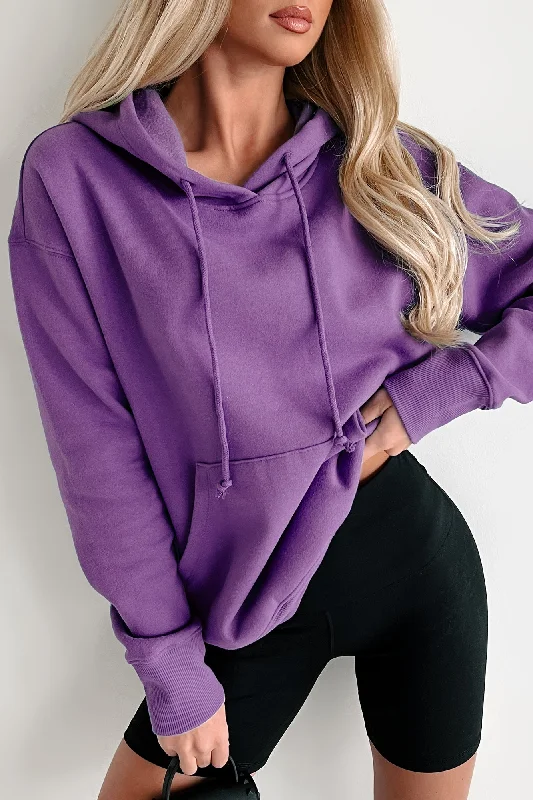 That's Crazy Talk Oversized Fleece Hoodie (Purple)