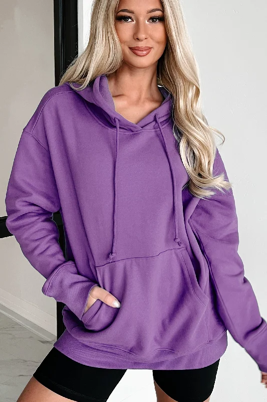 That's Crazy Talk Oversized Fleece Hoodie (Purple)