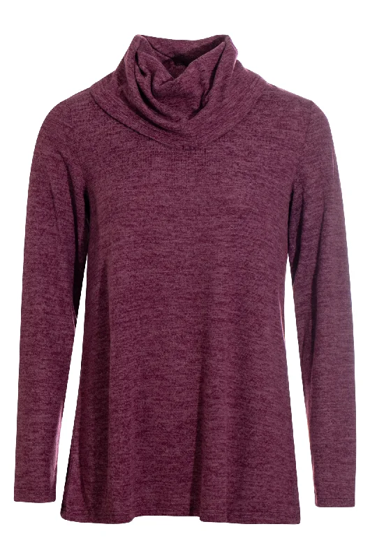 Soft Warm Touch Cowl neck Tunic | Berry | 6363ZZ