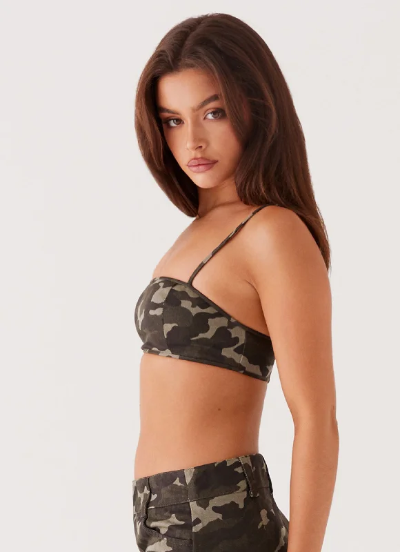 Underground Lust Crop Top - Camo