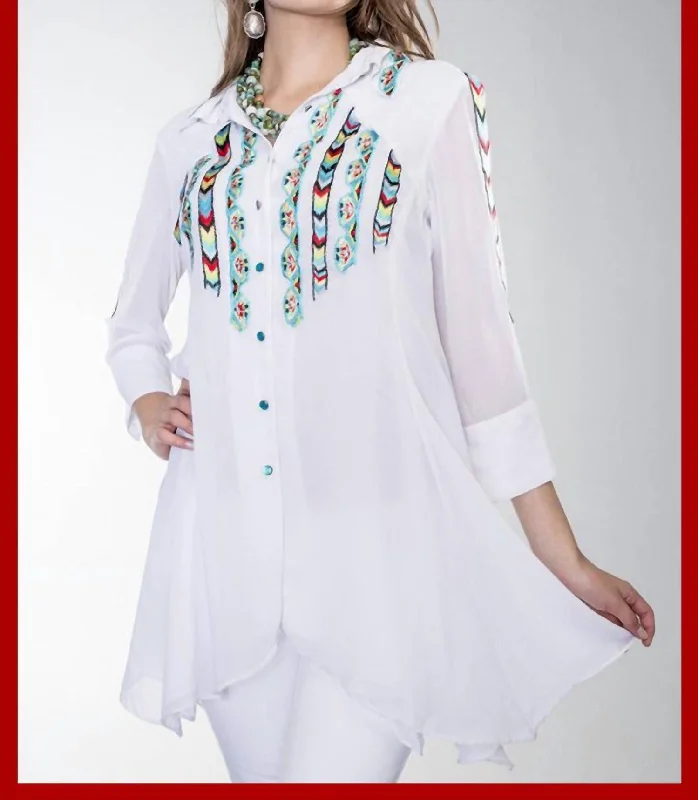 Women's Opal Swing Tunic In White