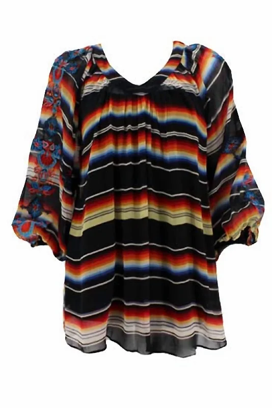 Women's Sunrise Saltillo Flowy Tunic In Multi