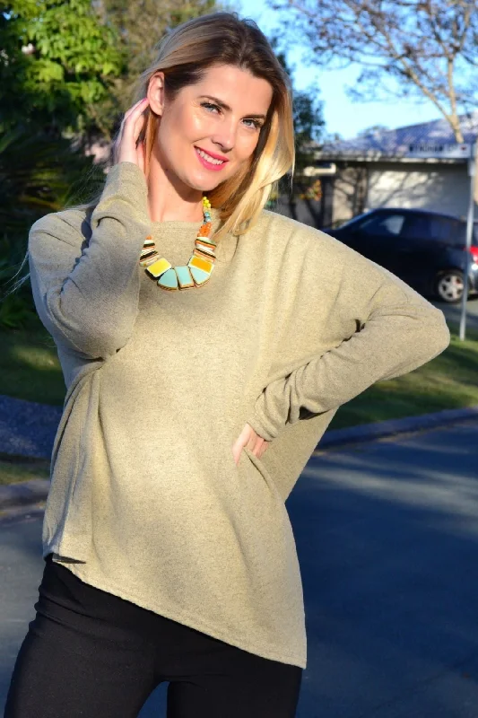 Angle Drop Shoulder Tunic Top