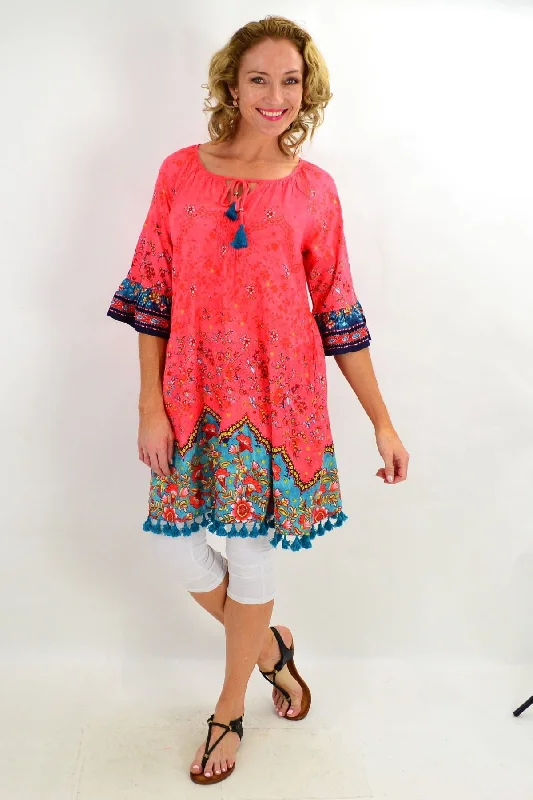 Bagatelle 3/4 sleeve Tunic Dress