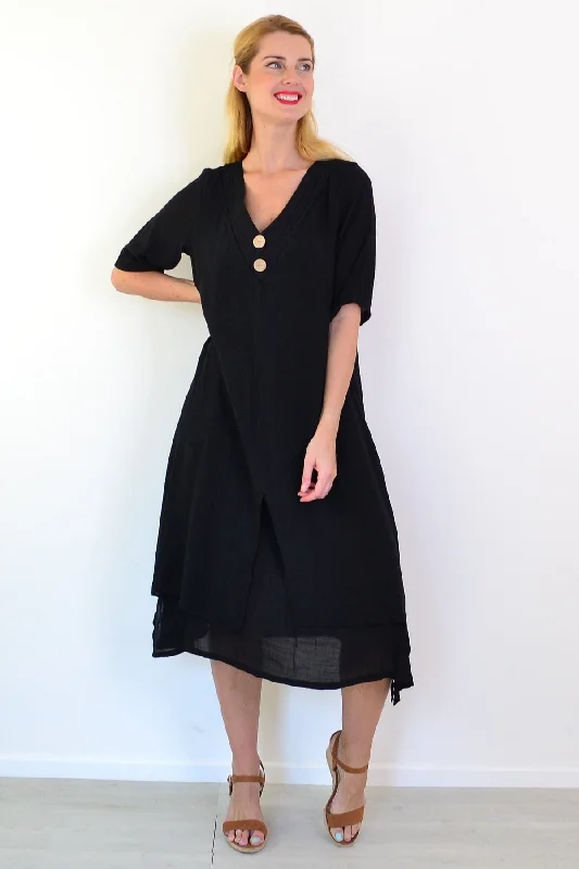 Black Summer Tunic Dress