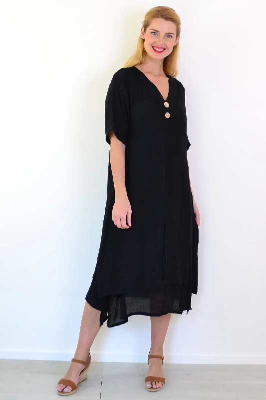 Black Summer Tunic Dress