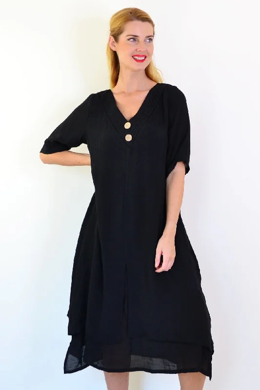 Black Summer Tunic Dress