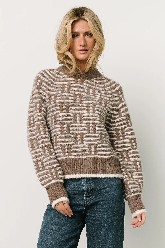 Hawthorne Knit Sweater | Mocha + Ivory