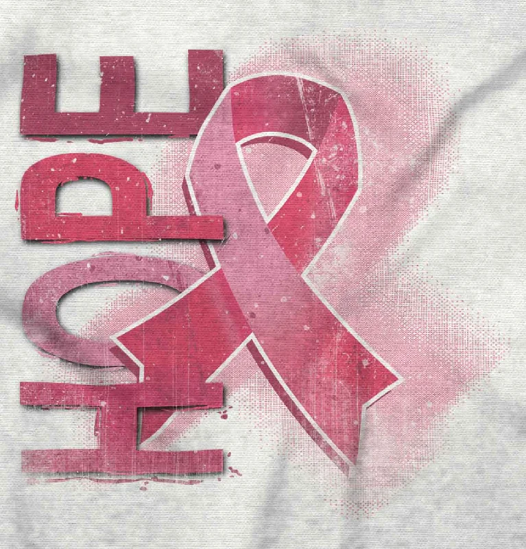 Hope Pink Ribbon Junior Fit V-Neck T Shirt