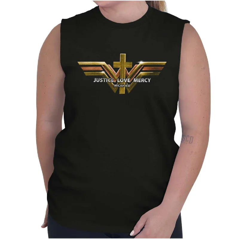 Justice Love Mercy Sleeveless T-Shirt