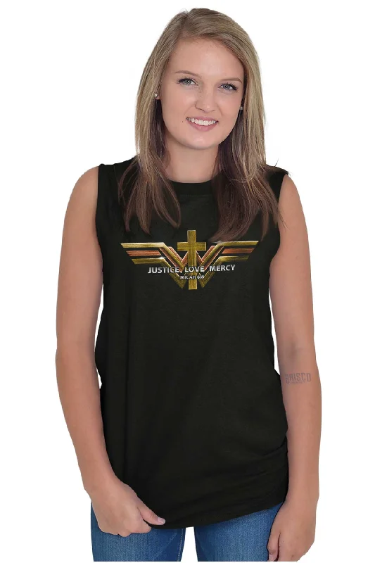 Justice Love Mercy Sleeveless T-Shirt