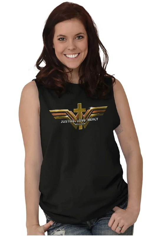 Justice Love Mercy Sleeveless T-Shirt