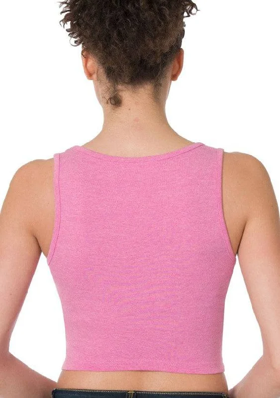 MAUVE SQUARE NECK TANK TOP