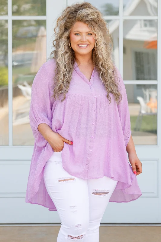 My Treat Tunic Top, Lavender