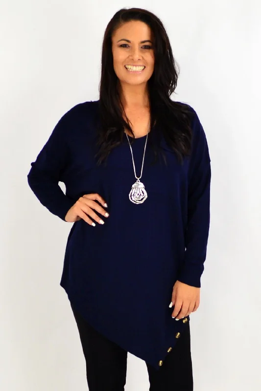 Navy My Go To Knit Tunic Jumper