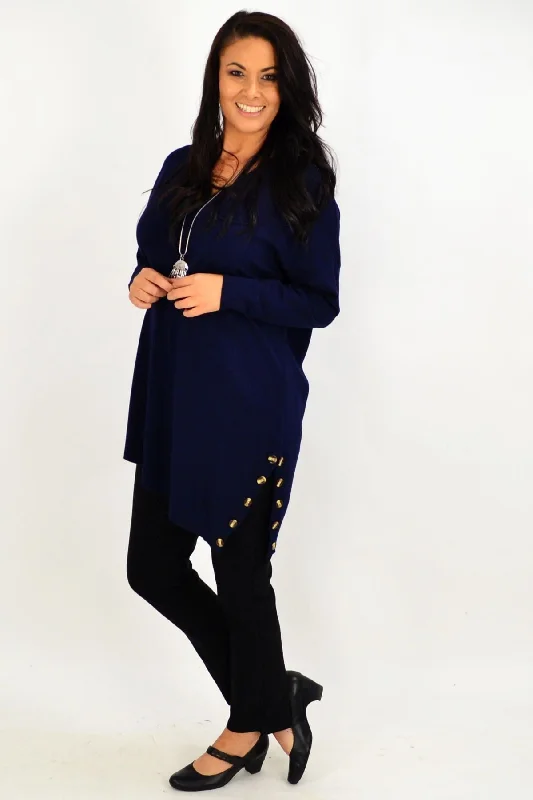 Navy My Go To Knit Tunic Jumper