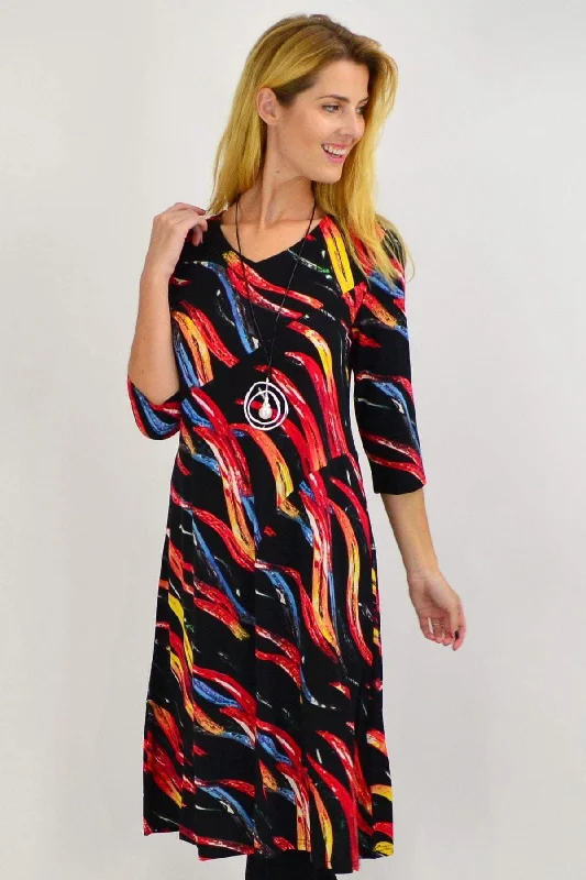 Paint Splash Midi Tunic Dress