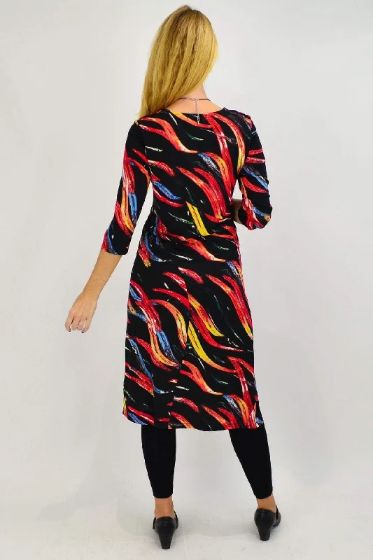 Paint Splash Midi Tunic Dress