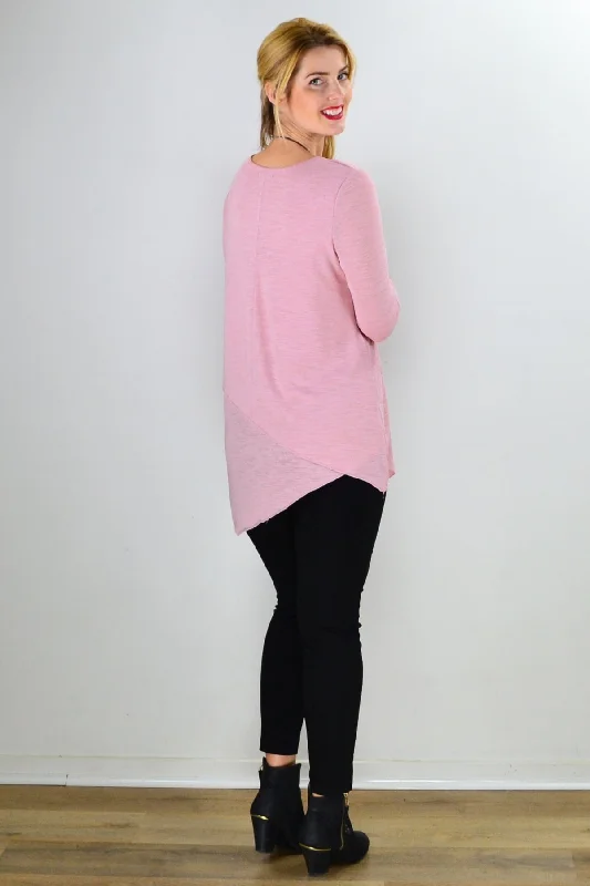 Pink Evening Elegance Tunic Top