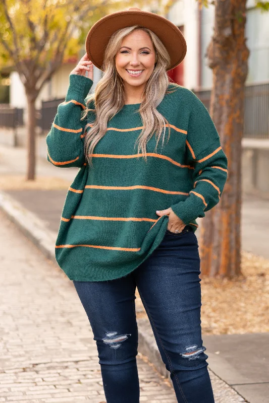 Slumber Party Sweater, Olive-Rust