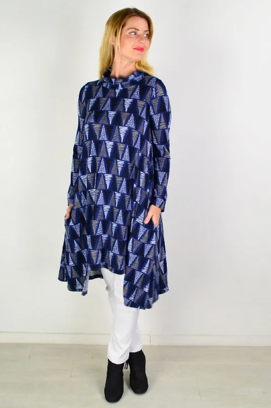 Triangle Tizzy Fleece Tunic Dress