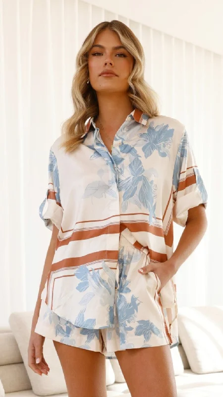 Vallerie Button Up Shirt - Amore Print