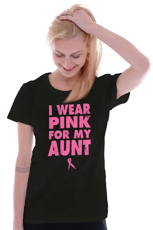 I Wear Pink For My Aunt Ladies T Shirt