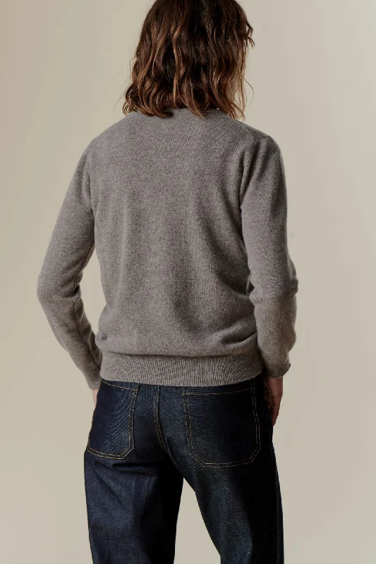 Women's Lambswool Crew Neck - Truffle