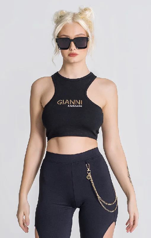 Black Signs Crop Top