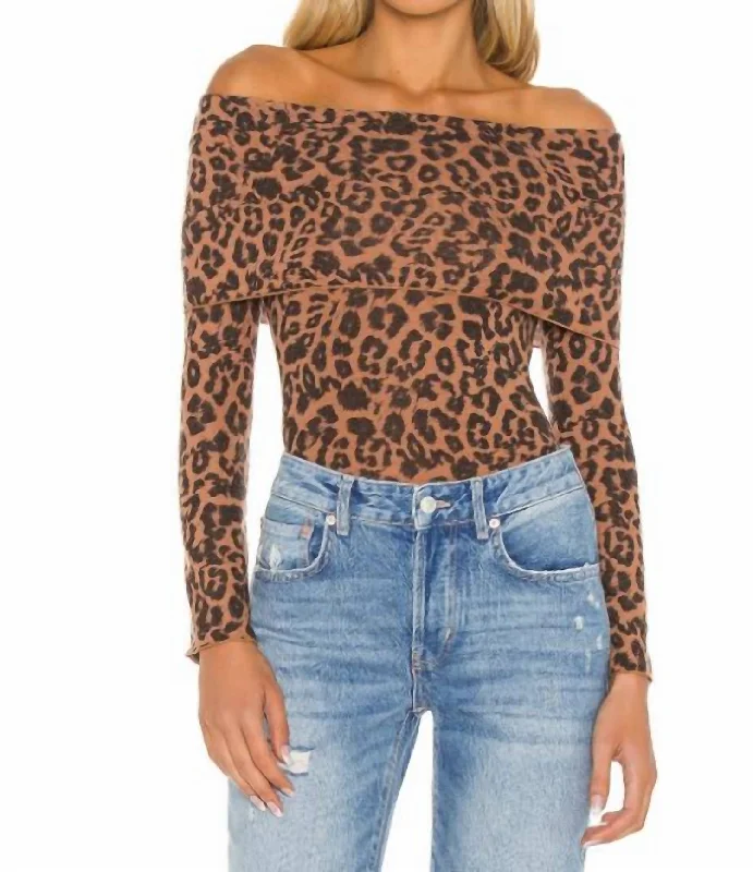 Blake Sweater In Brushed Leopard