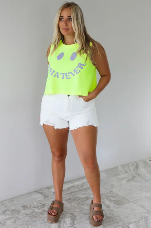 Whatever Cropped Top: Highlighter