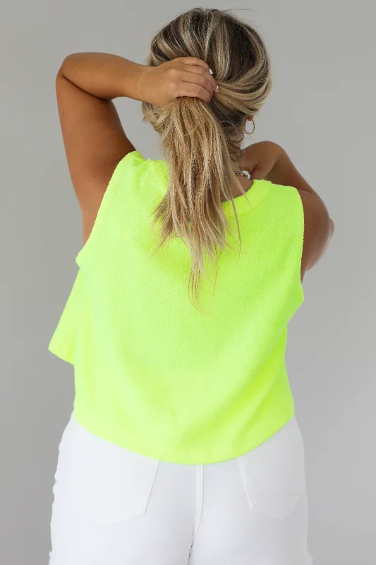 Whatever Cropped Top: Highlighter