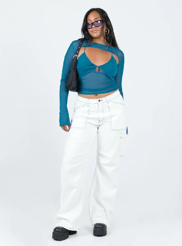 Mcleay Cut Out Top Blue