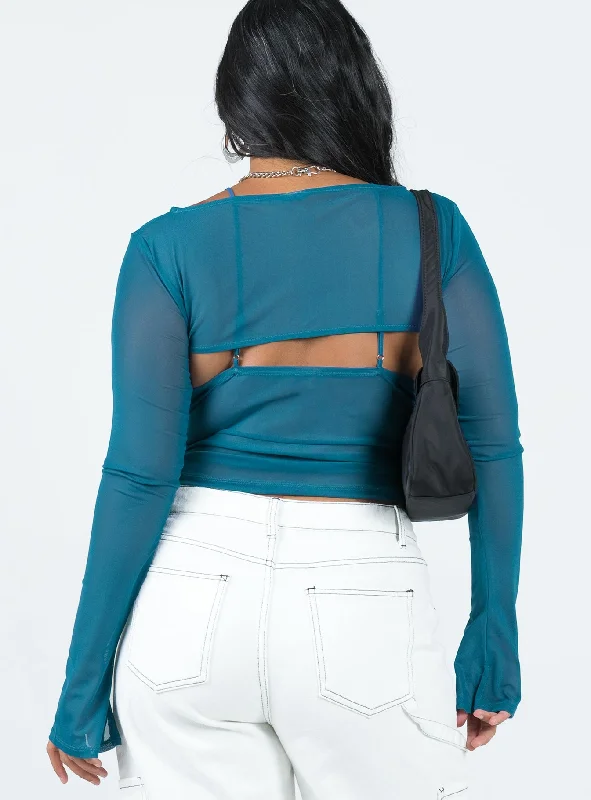 Mcleay Cut Out Top Blue