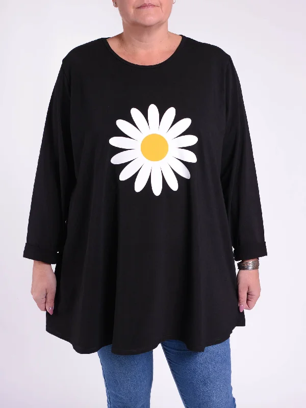 Cotton Swing Top Round Neck Long Sleeve - 20516 BIG DAISY