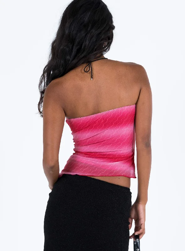 Devia Strapless Top Pink