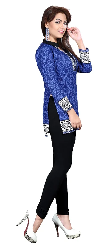 Elegant Blue India Kurta Online – Stylish Short Kurti for Women