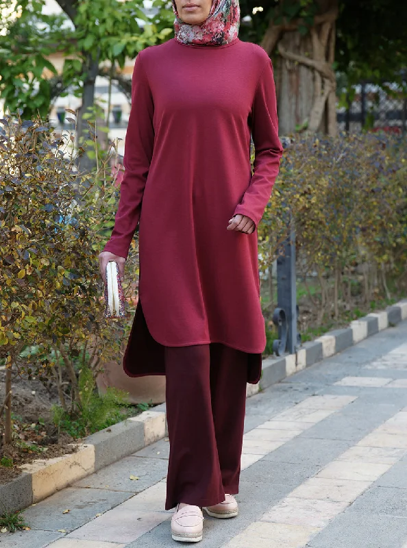 Extended Contrast Back Tunic