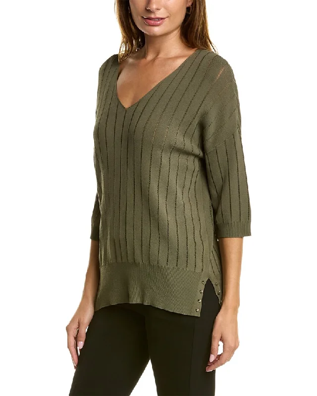 Joseph Ribkoff Drop-Stitch Stripe Sweater