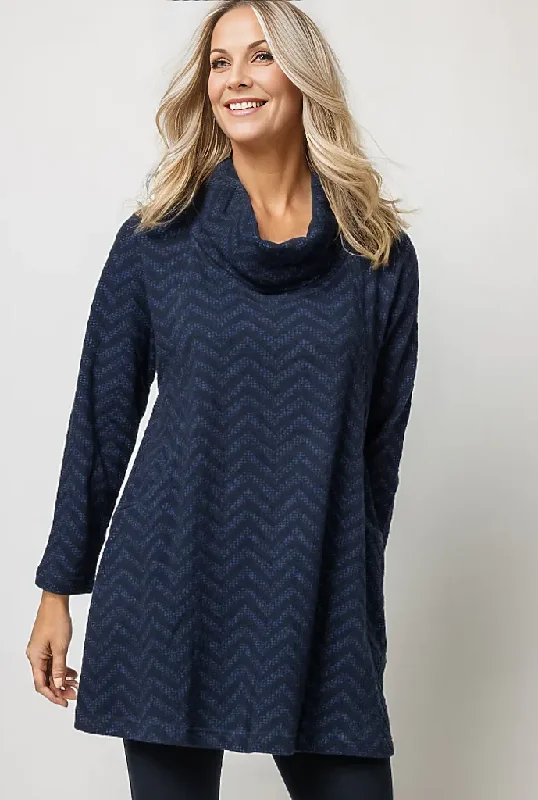 Komil Clothing Cowl Aberdeen Blue Tunic